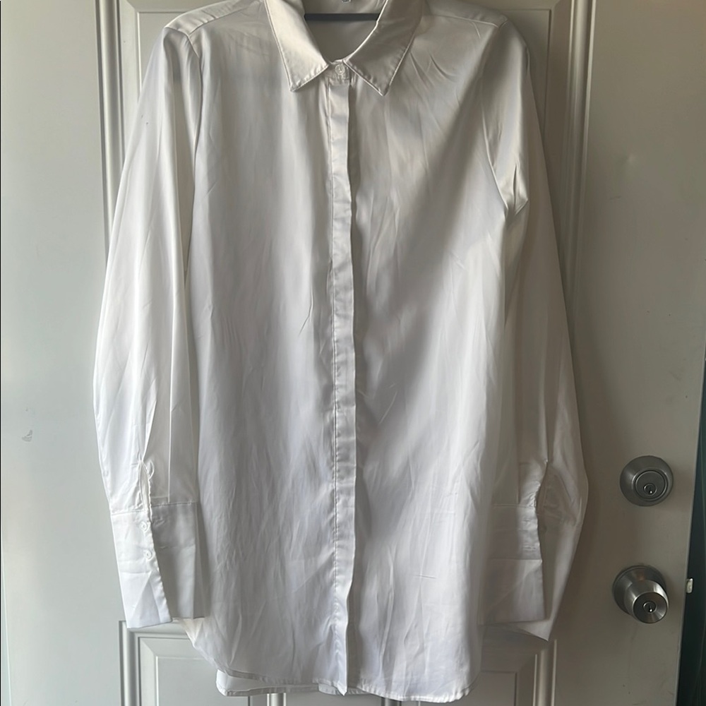 Classic White Woman’s Shirt Dress